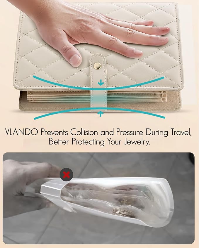 Vlando Teacher Gifts for Women, Travel Jewelry Organizer Case, Jewelry Storage - Image 4