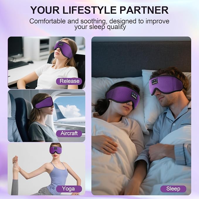 Sleep Headphones, Sleep Mask Bluetooth Wireless Music Eye Mask, Sleeping Mask - Image 7