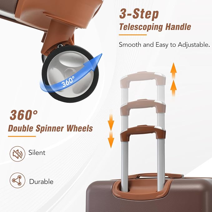 Merax Luggage Set 2 Piece Suitcase Set - Image 4