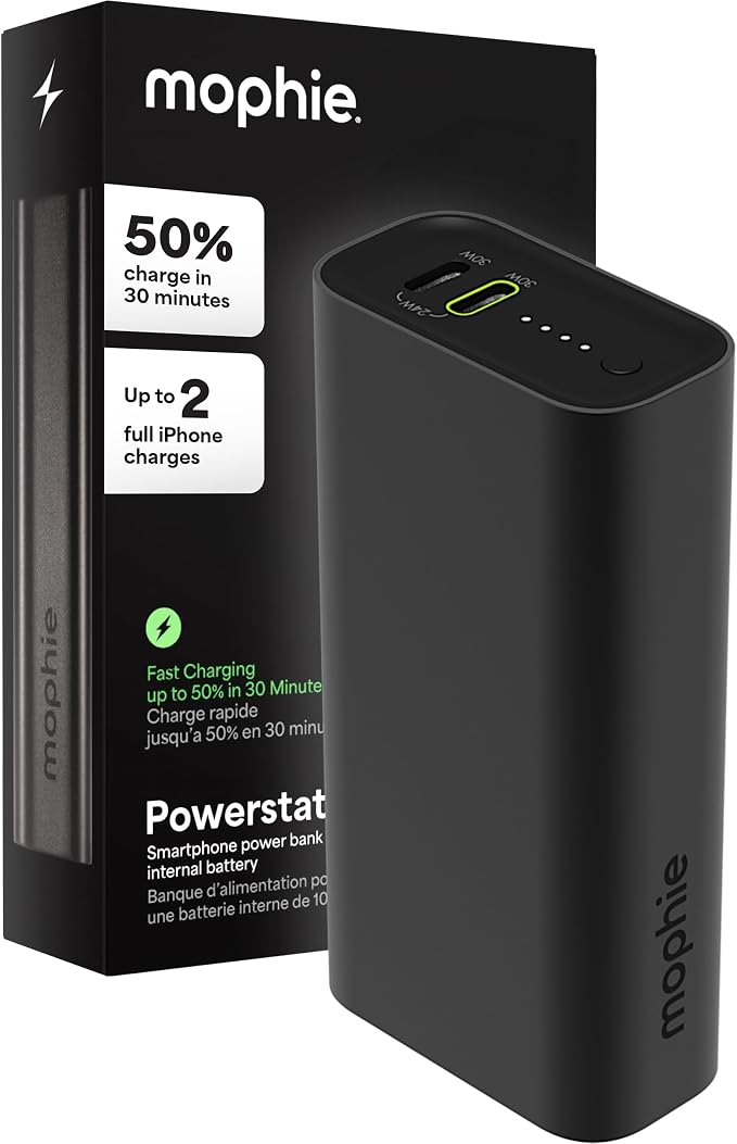 Mophie Powerstation 10, 000mAh Power Bank – Ultra-Fast USB-C PD, 30W Output by mophie