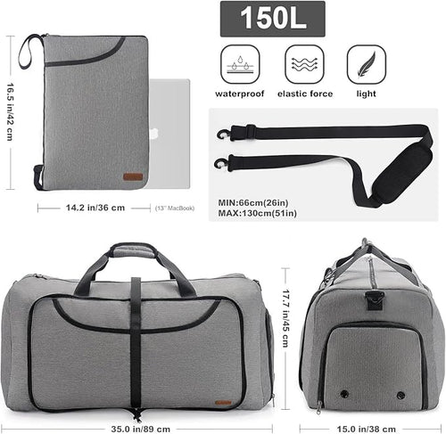 150L Duffle Bag for Travel, Extra Large Foldable Waterproof Travel Duffel Bags - Image 2