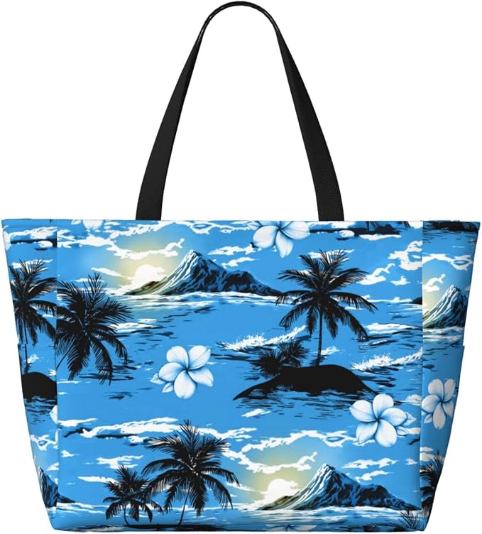 Beach Bag for Women Beach Tote Bag Waterproof Sandproof Large Bags - Image 2