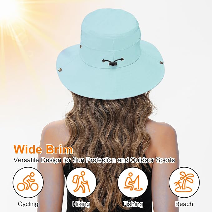 Sun Hats for Women Bucket Hat UV Protection Fishing Hat Wide Brim Safari Hats 2 - Image 4