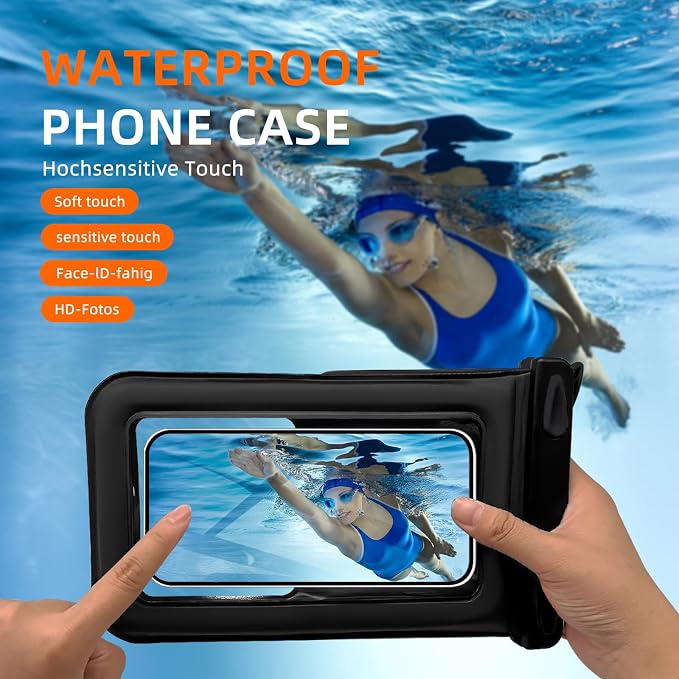 Waterproof Phone Pouch Double Pocket, Floating IPX8 8.5 inch Waterproof Phone - Image 9