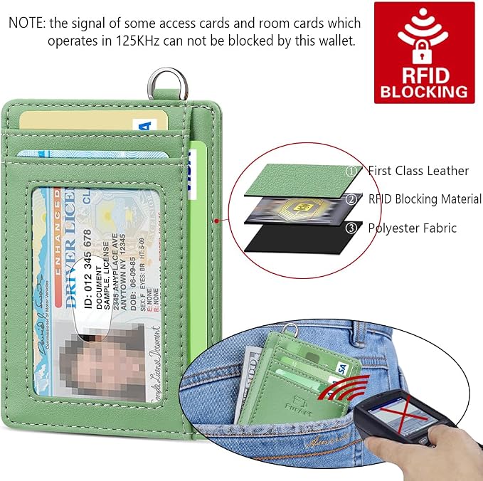 FurArt Slim Minimalist Wallet, Front Pocket Wallets, RFID Blocking, Credit Card - Image 5