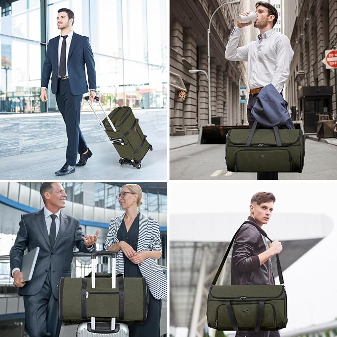 Garment Bags with Wheels, Garment Convertible Weekender Bags, Large Garment Bags - Image 6