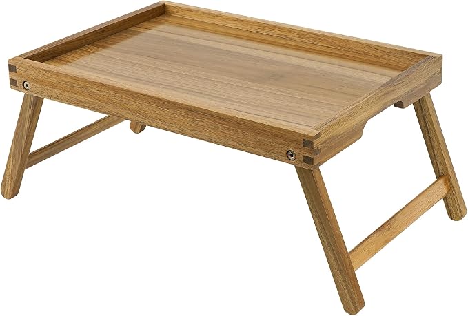VaeFae Acacia Bed Table Tray, Wooden Breakfast Tray by VaeFaeDirect