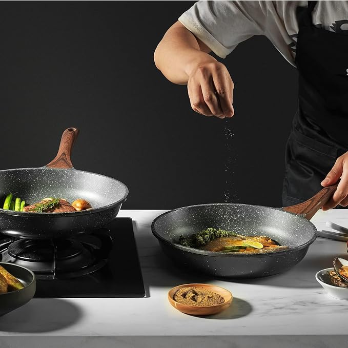 SENSARTE Nonstick Frying Pan Skillet, Swiss Granite Coating Omelette Pan - Image 2