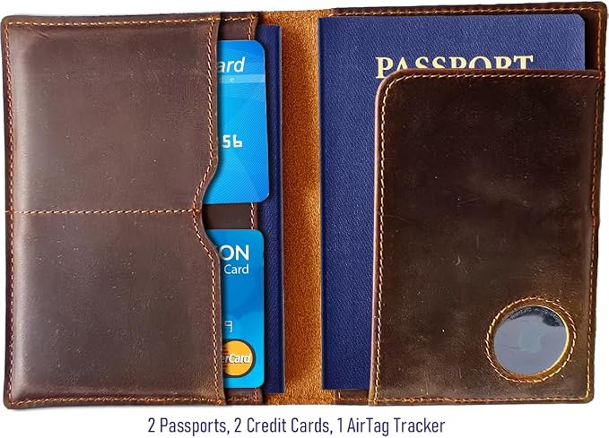 STAR VISTA Albatross Leather Travel Passport Holder, Minimalist Design - Image 4