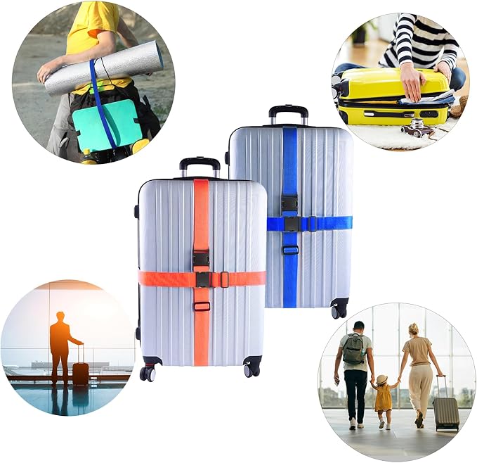 4Pcs Luggage Straps for Suitcase Travel Accessories TSA Approved, 80In Long - Image 8