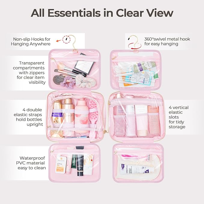 Hanging Travel Toiletry Bag for Women Detachable Toiletry Bag - Image 4