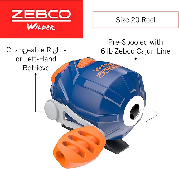 Zebco Wilder Fishing Reel and Rod Combo, Patented No-Tangle Reel, Pre-Spooled - Image 3