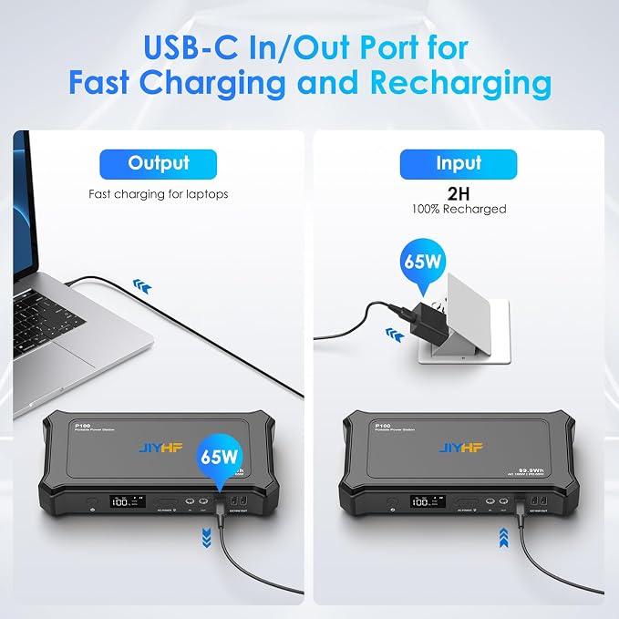 JIYHF Portable Power Bank with AC Outlet - Image 3