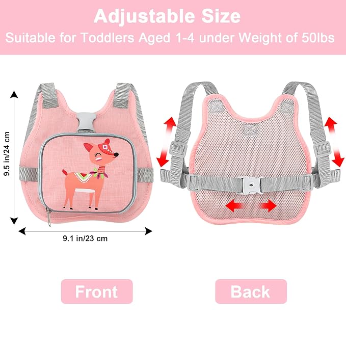 Accmor Toddler Harness Leash + Anti Lost Wrist Link, Cute Deer Kids Harness - Image 2