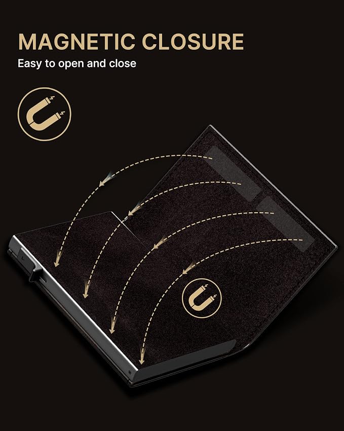 typecase Mens Wallet Card Holder: Pop Up Aluminum Case, Full Grain Leather - Image 8