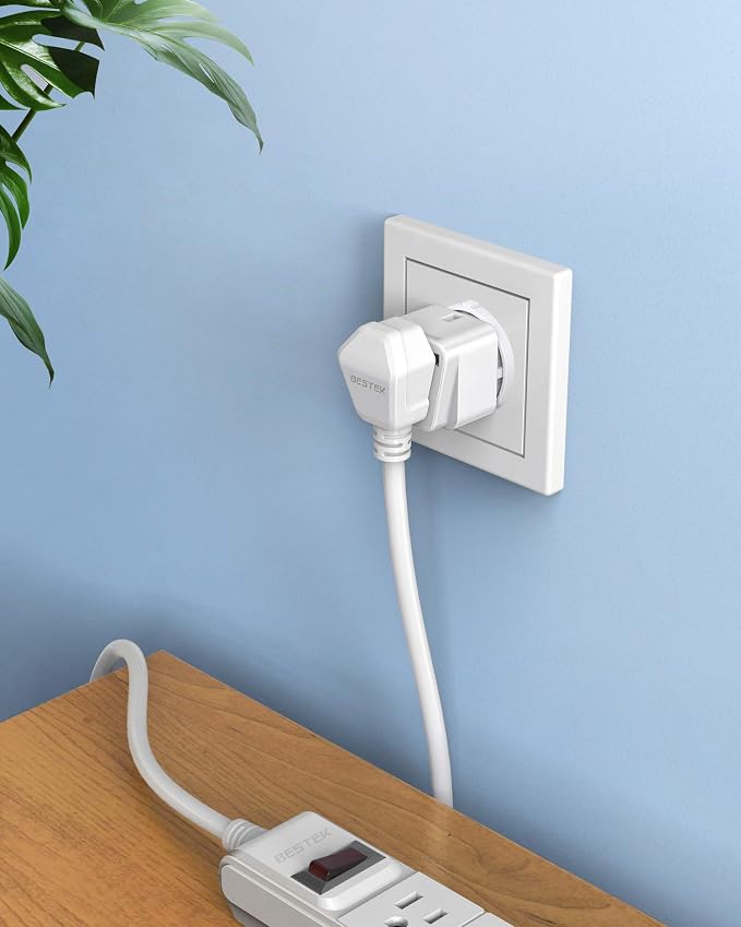 BESTEK Europe Travel Plug Adapter, Grounded Universal Type E/F Plug Adapter EU - Image 3
