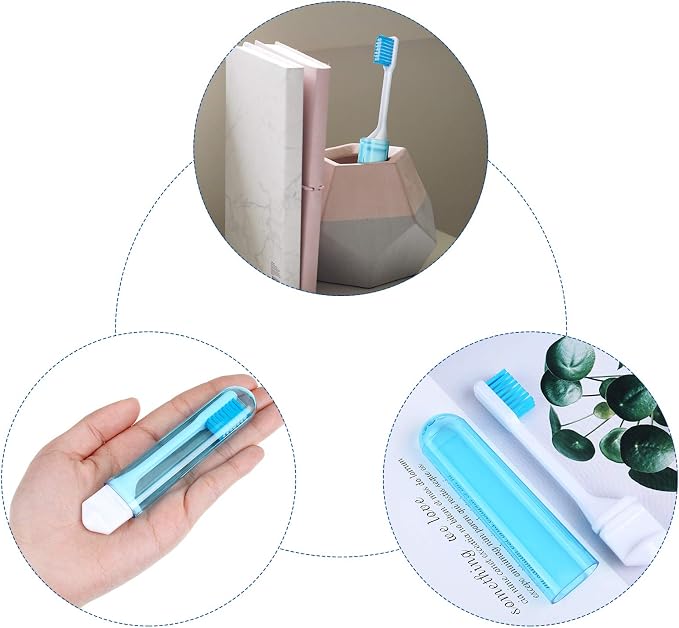 Patelai 8 Pieces Travel Toothbrush Set, Soft Bristle Mini Foldable Tooth Brush - Image 4