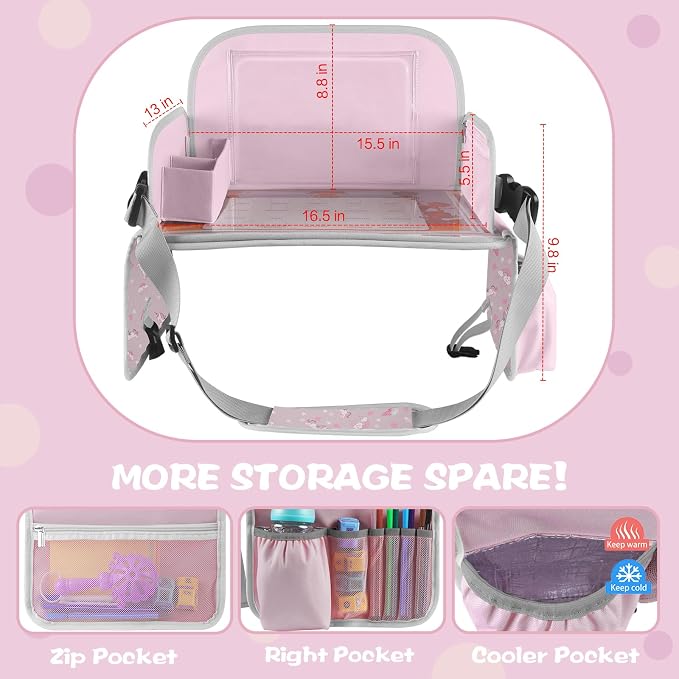 MENZOKE Kids Travel Tray, Car Seat Tray - Image 6