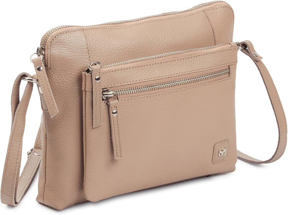 Wise Owl Accessories Small Soft Pebbled Real Leather Crossbody Handbags Purses by WiseOwlAccessories