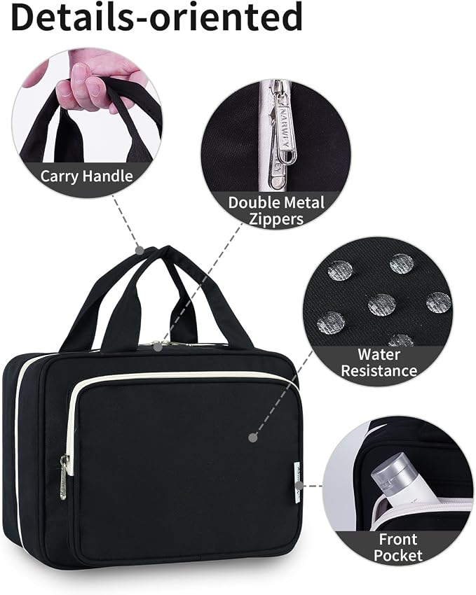 Travel Toiletry Bag for Women Large Hanging Makeup Bag Organizer Toiletries Bag - Image 8