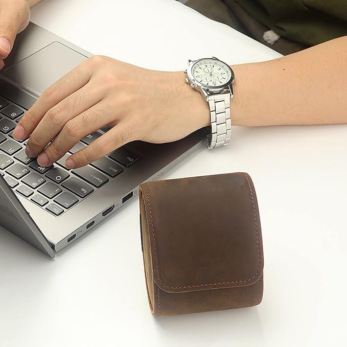 Longjet Watch Roll Travel Case for Men Portable Watches Organizer Box - Image 7
