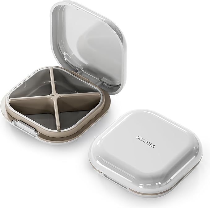 Small Pill Case, Travel Pill Box, Portable Pill Organizer, Pill Container by ONTERATE