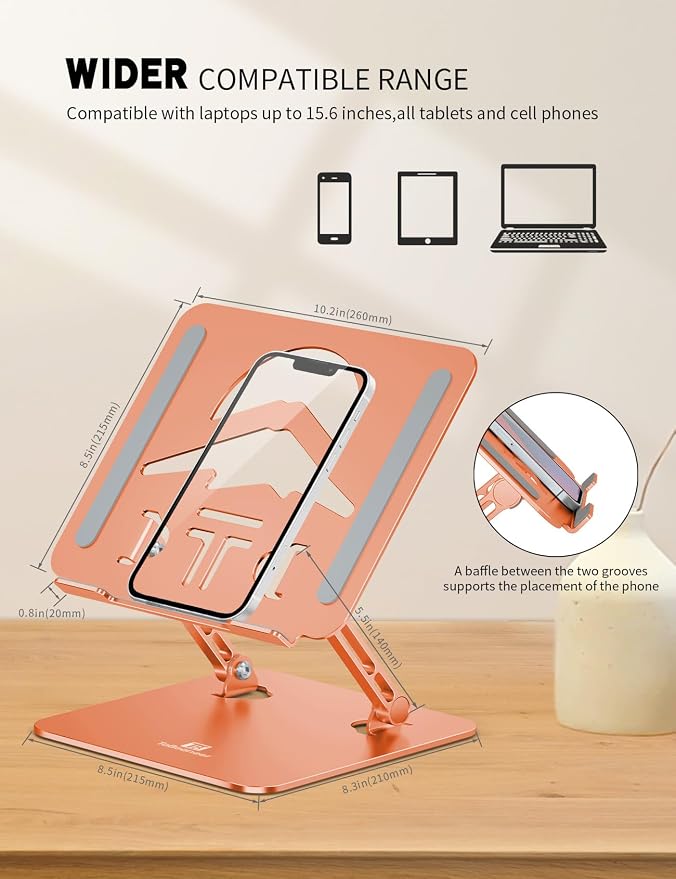 Laptop Stand, Ergonomic Adjustable Computer Stand - Image 6