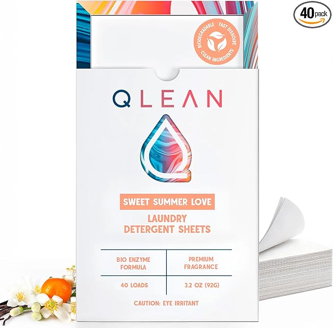 QLEAN Laundry Detergent Sheets – Travel Laundry Detergent Sheets, Eco-Friendly by QLean