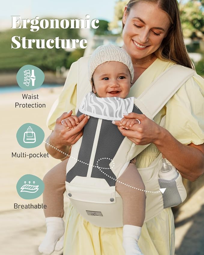 MOMTORY Baby Carrier, Baby Holder Carrier Newborn to Toddler - Image 7