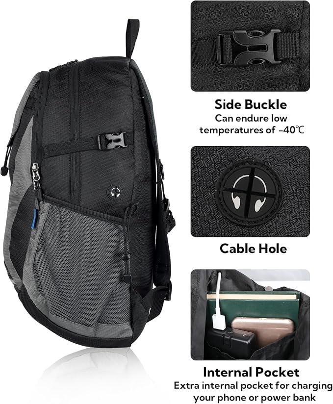 WATERFLY Lightweight Packable Hiking Backpack: 30L Foldable Travel Daypack - Image 4
