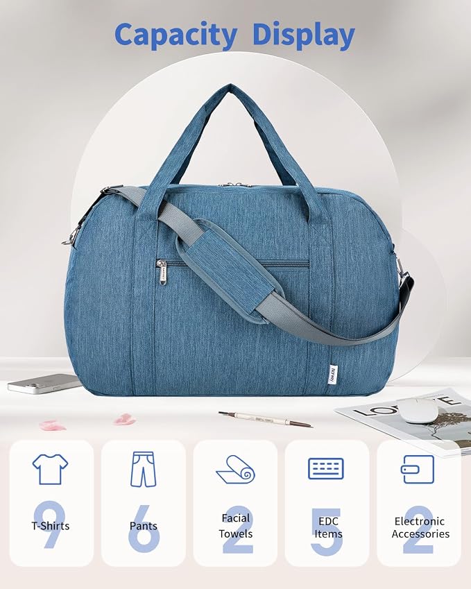 Narwey Carry on Bag 22x14x9 Airlines Approved, Carry on Duffle Bag - Image 7