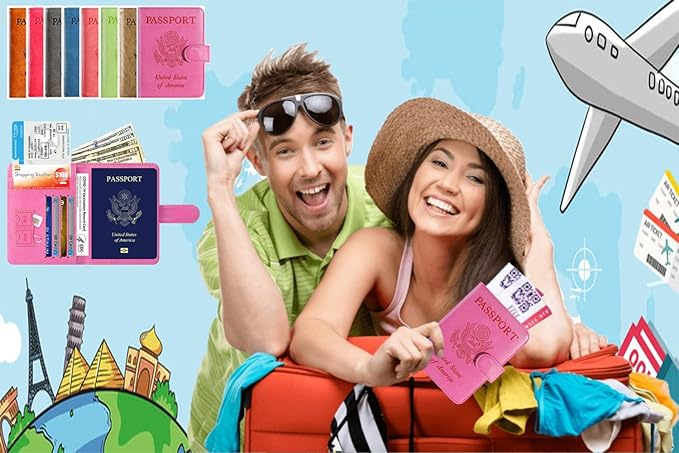 Passport Holder Cover Wallet RFID Blocking Leather Card Case Travel Accessories - Image 6