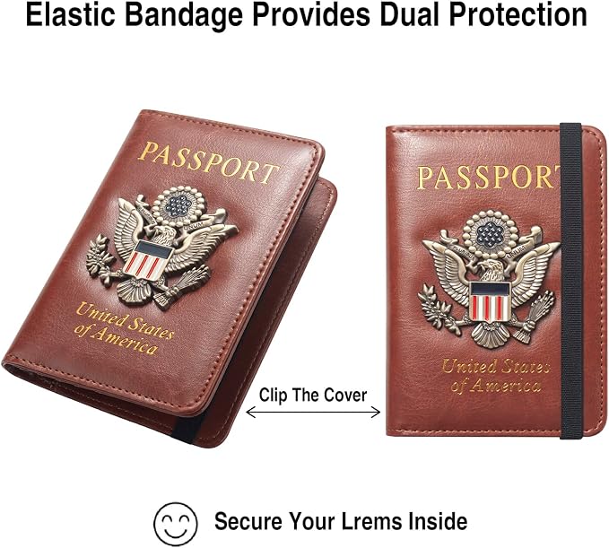 Passport Holder for Travel Passport Cover for Men Passport Wallet Case - Image 4