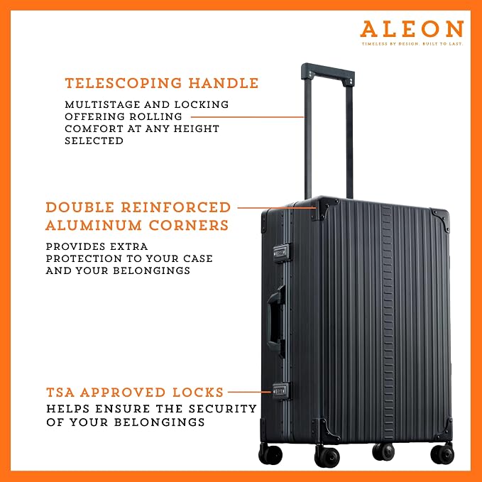 Aleon All Aluminum Lightweight 26" Carry-On Luggage - Image 4