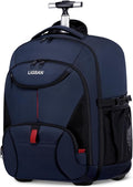 Rolling Backpack for Adults, 17inch Laptop Travel Backpack by LIGSAN