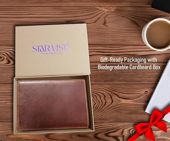 STAR VISTA Albatross Leather Travel Passport Holder, Minimalist Design - Image 8