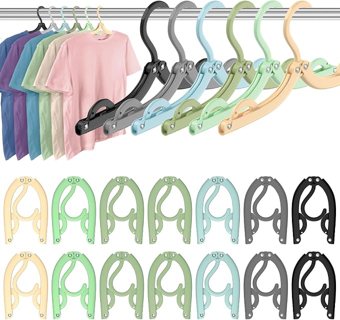 36 Pcs Travel Hangers Portable Foldable Travel Hanger Organizer, Plastic Cruise by Besslly