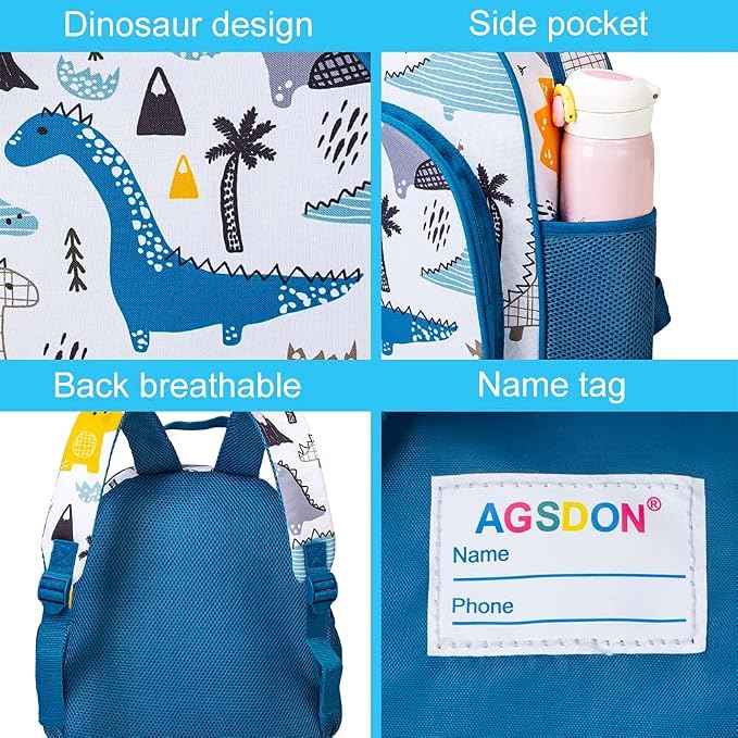 CCJPX Toddler Backpack for Boys Girls, Dinosaur Unicorn Cat Preschool Bookbag - Image 5