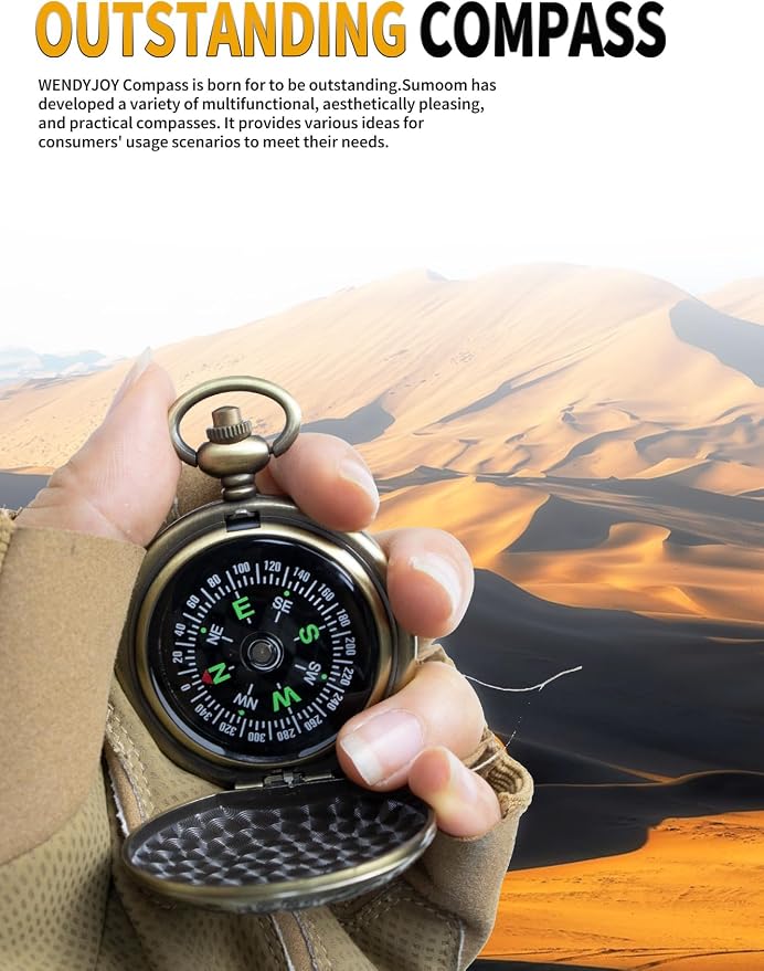 Black Pocket Waterproof Compass Toy Camping Survival Compasses Glow in The Dark - Image 6