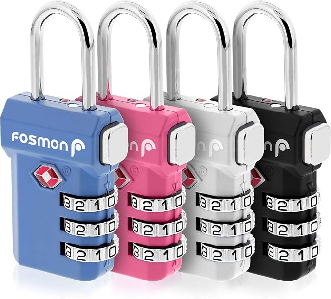 Fosmon TSA Approved Luggage Locks, Suitcase Travel Lock by Fosmon