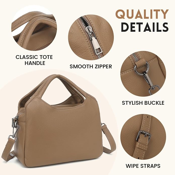 KOGTLA Genuine Leather Purses for Women, Crossbody Shoulder Bags - Image 4
