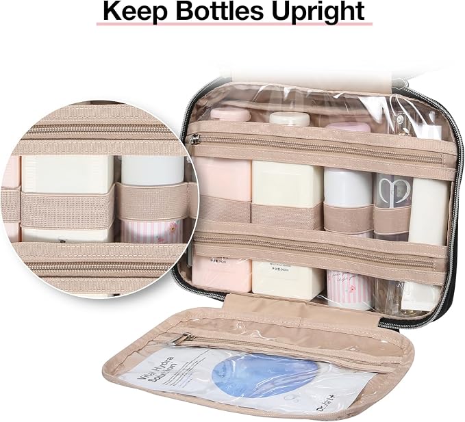BAGSMART Toiletry Bag Hanging Travel Makeup Organizer - Image 4