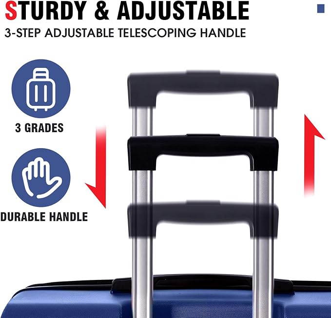 Merax Carry-On Luggage 22x14x9 airline approved, Hardshell ABS Suitcase - Image 4