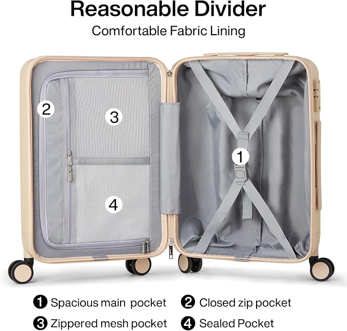 Hanke 24 Inch Checked Luggage - Image 5