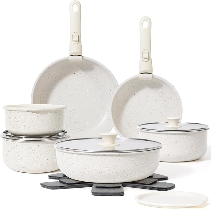 18 Pcs Pots and Pans Set Non Stick, Cookware Sets by SODAY