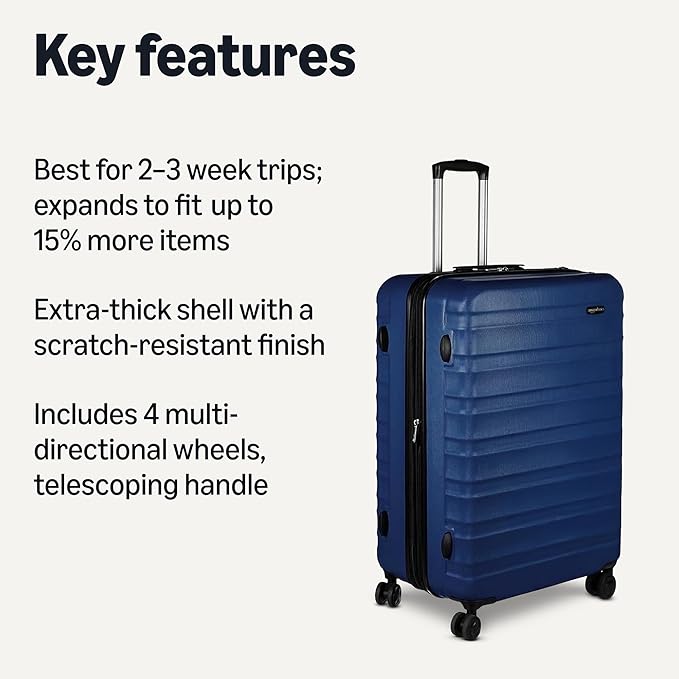 Amazon Basics 30" Hardside Large Checked Luggage, Hardshell Suitcase - Image 2