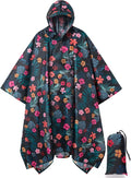 salamra Hooded Rain Poncho Waterproof Raincoat Jacket by salamra