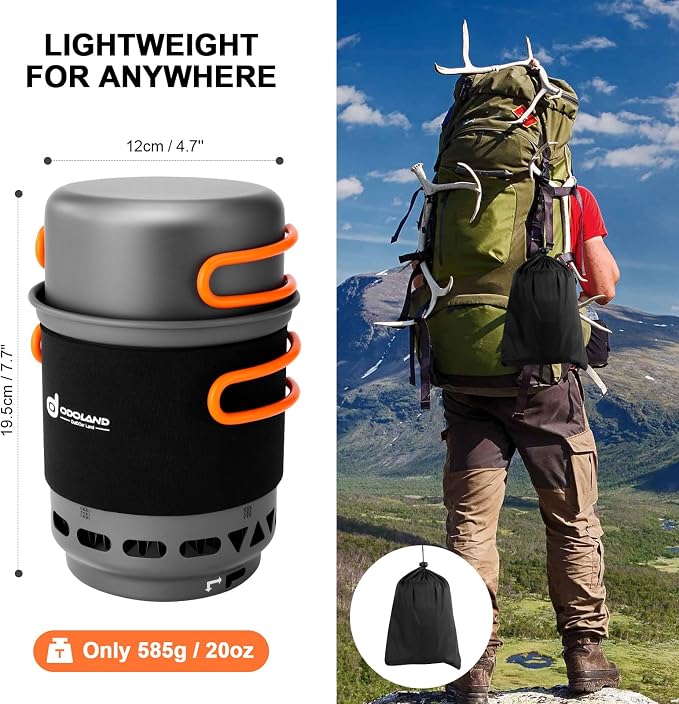Odoland Heat Exchange Camping Pot - Image 6