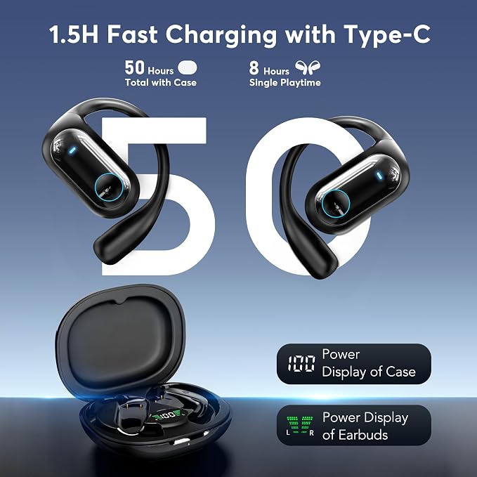 168 Languages AI Translation Earbuds, 4-in-1 Smart Mode Touch Screen Real-Time - Image 2