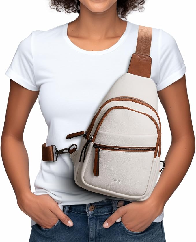 Alldaily Large Sling Bag for Women Crossbody Purse Leather Fashionable Trendy - Image 2